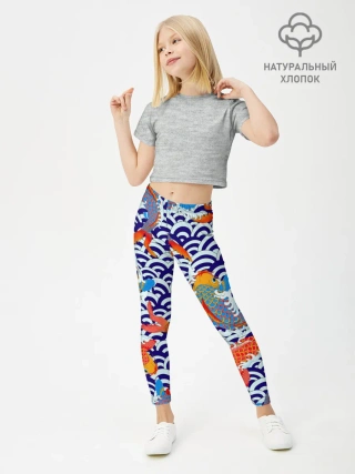 Леггинсы для девочки / Карп Кои