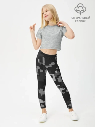 Леггинсы для девочки / Пиксельный камуфляж