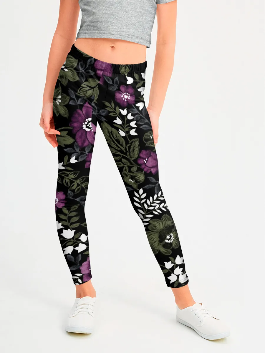Леггинсы для девочки / Цветы