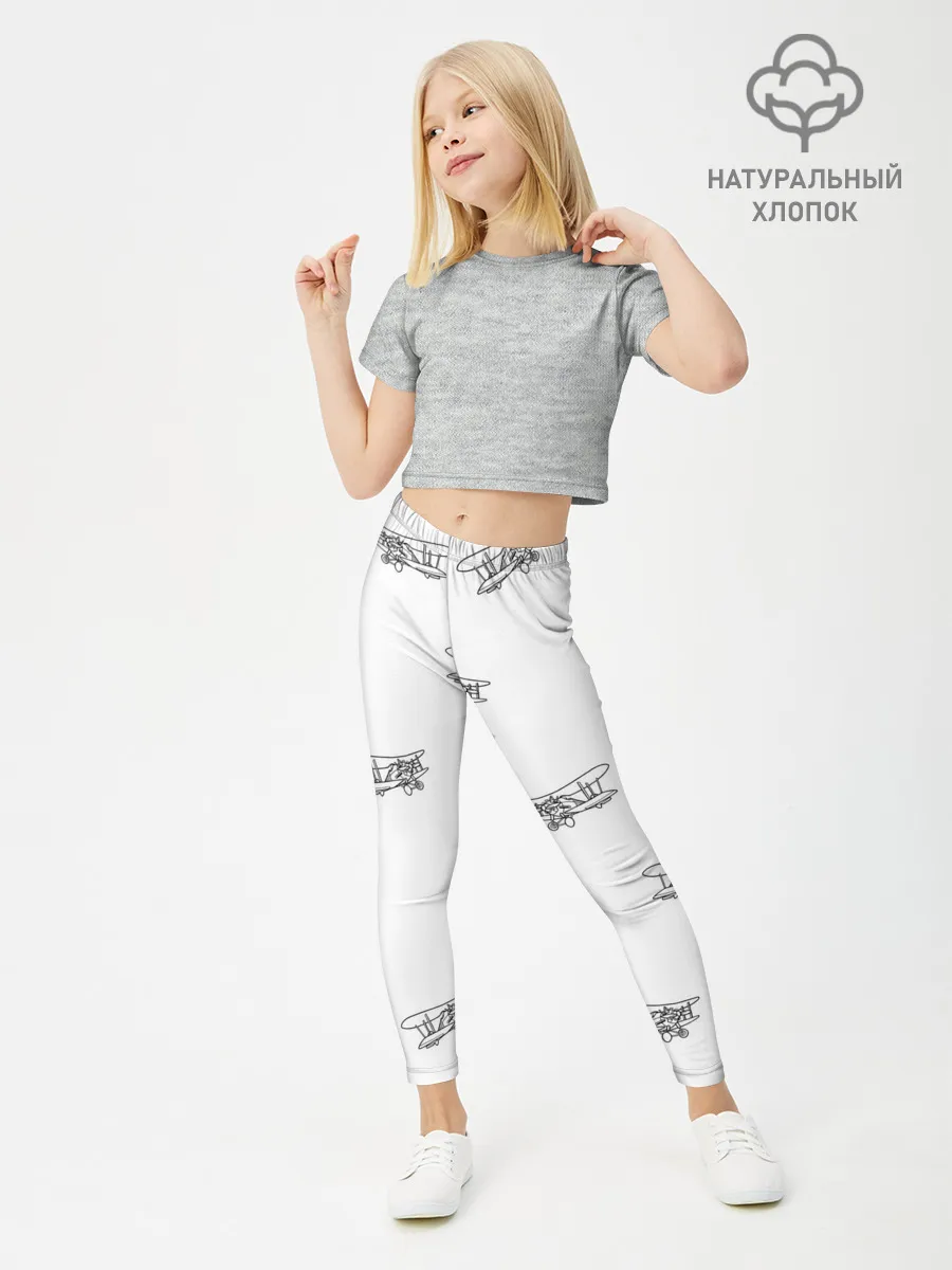 Леггинсы для девочки / Самолеты к бою!