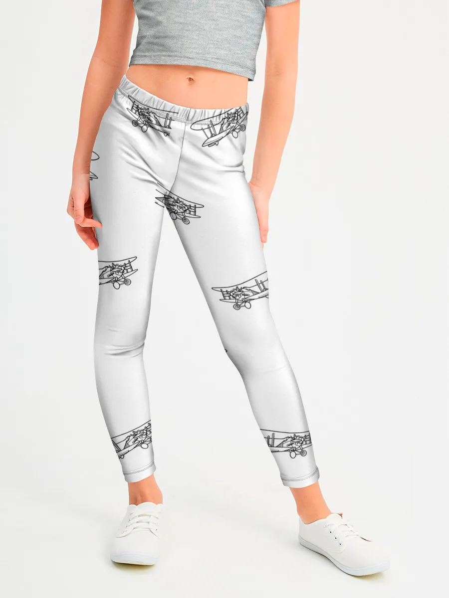 Леггинсы для девочки / Самолеты к бою!