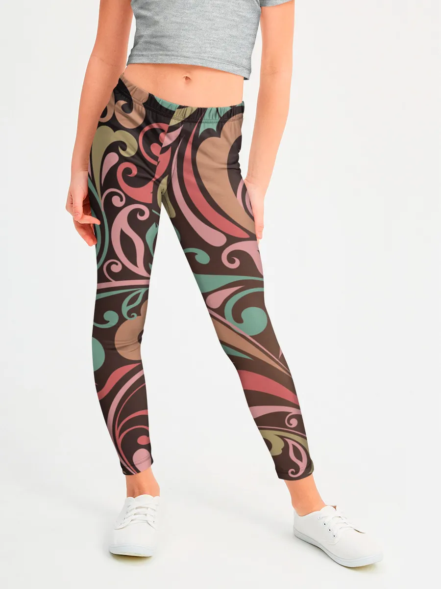 Леггинсы для девочки / Узор хохломы