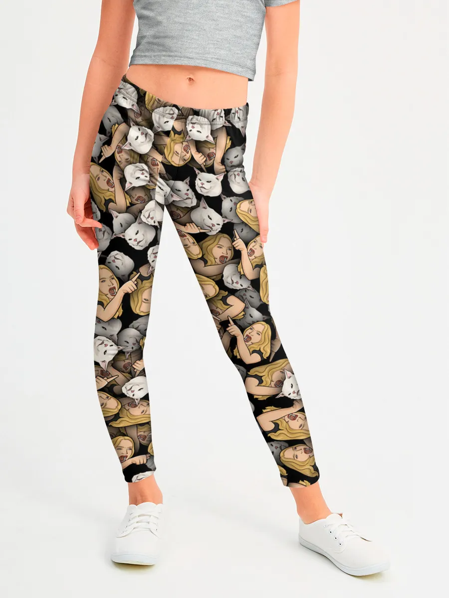 Леггинсы для девочки / Woman Yelling at a Cat