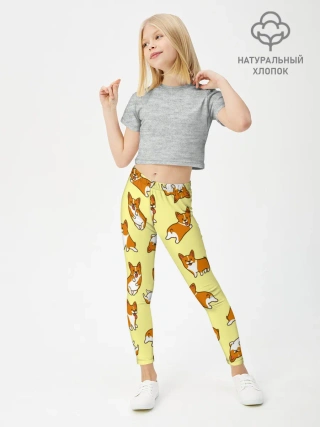 Леггинсы для девочки / Корги