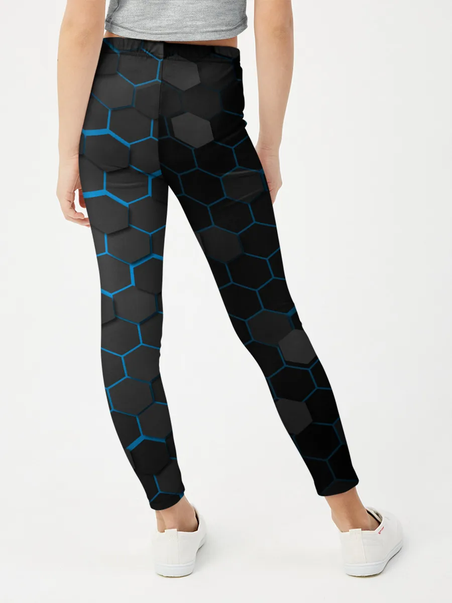 Леггинсы для девочки / OCTAGON голубой