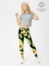 Леггинсы для девочки / Авокадо паттерн