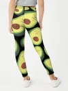 Леггинсы для девочки / Авокадо паттерн
