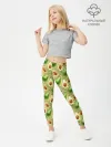 Леггинсы для девочки / Веган Авокадо узор
