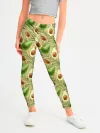 Леггинсы для девочки / Веган Авокадо узор