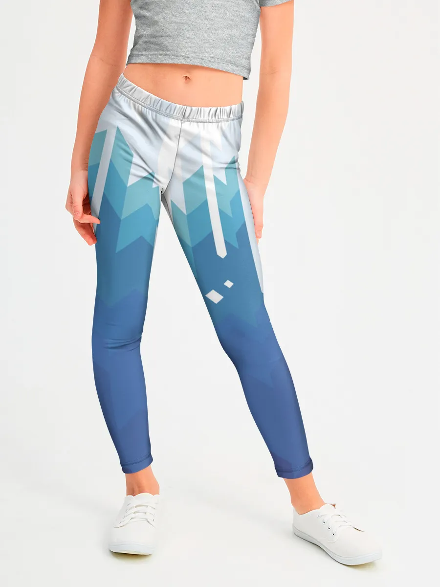 Леггинсы для девочки / Пиксельные сливки