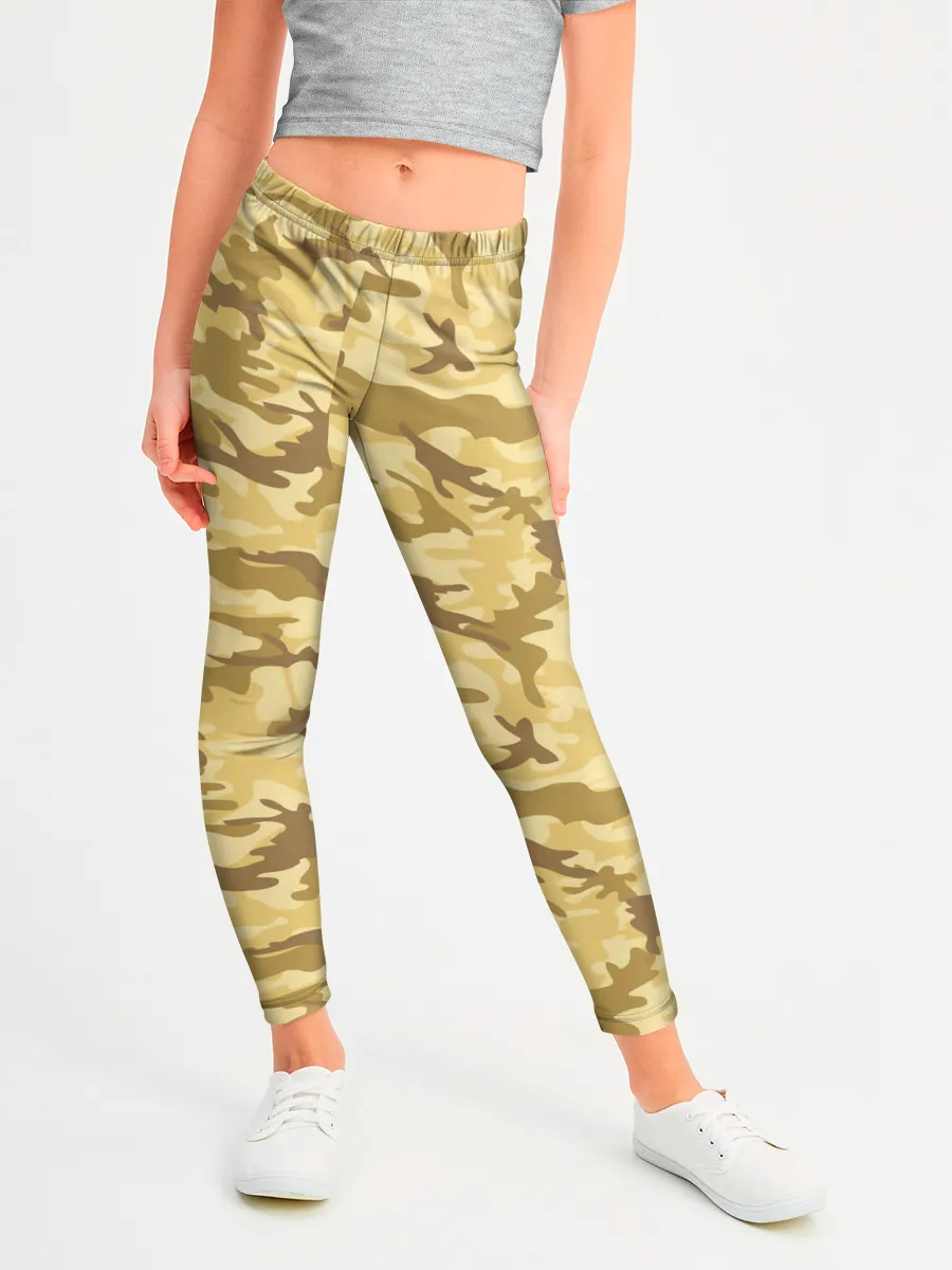 Леггинсы для девочки / КАМУФЛЯЖНЫЙ СТИЛЬ
