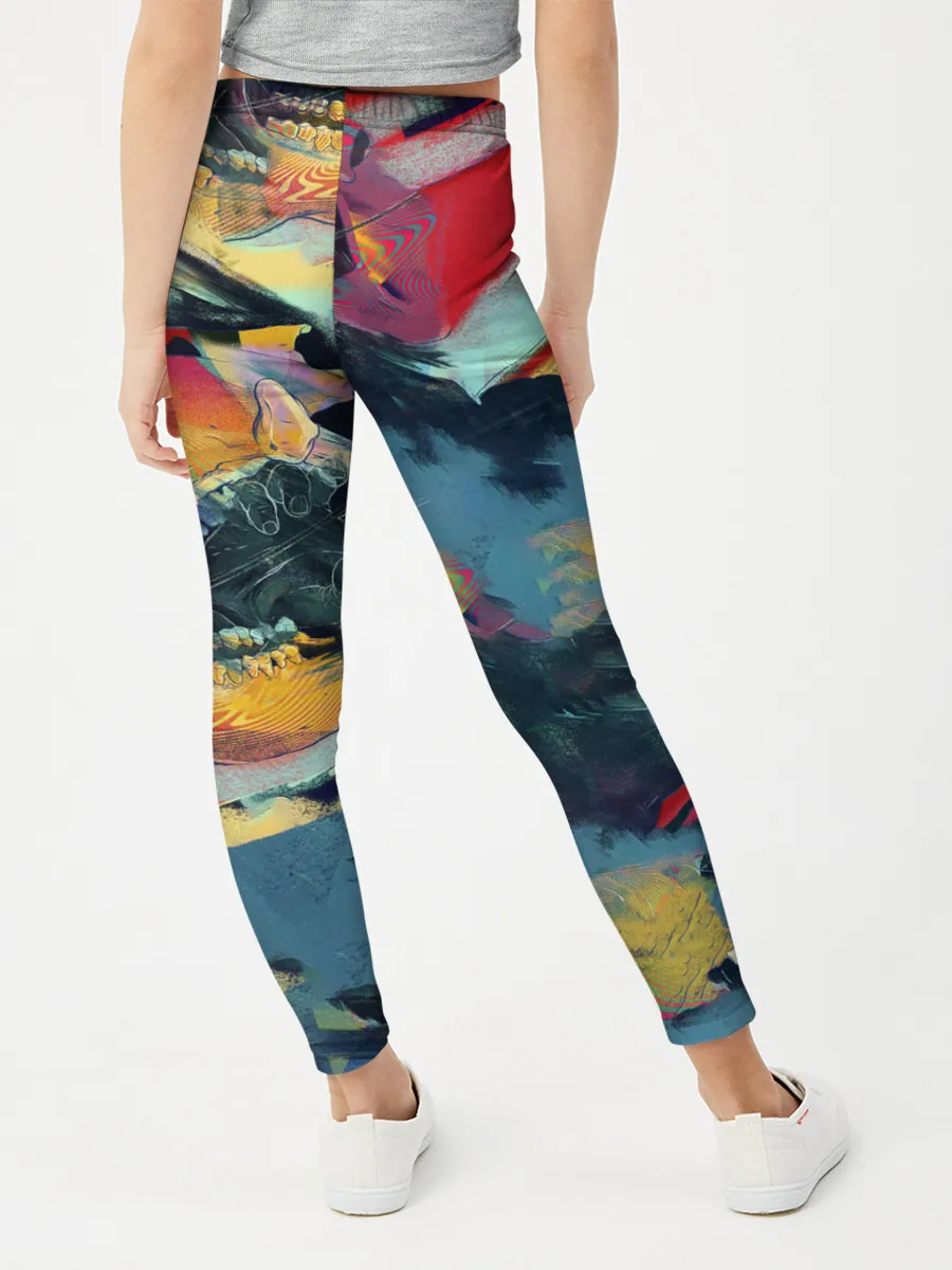 Леггинсы для девочки / Абстрактный рисунок