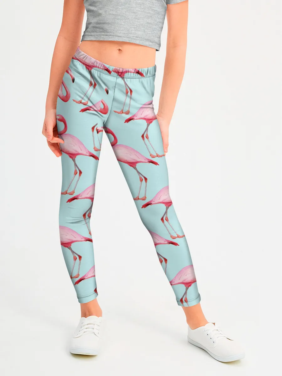 Леггинсы для девочки / Фламинго.
