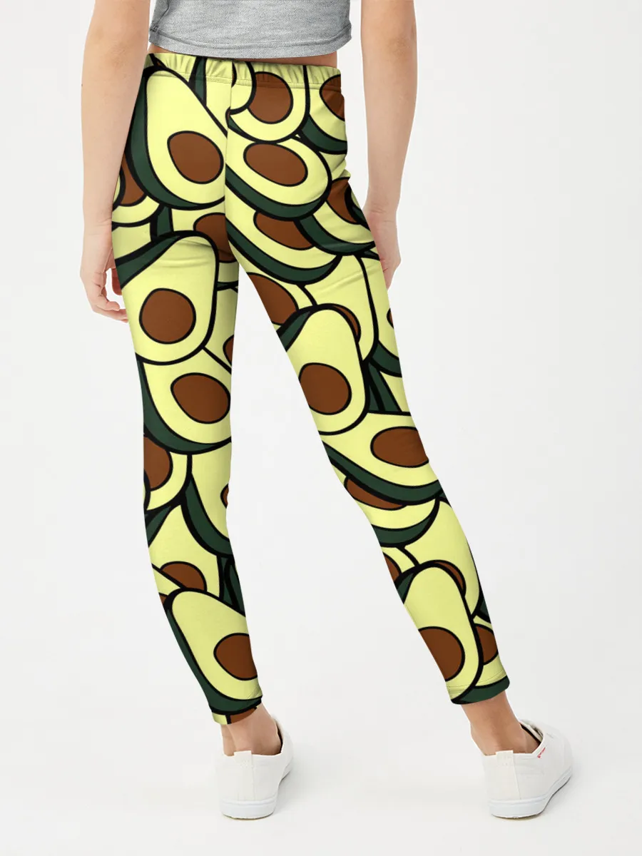 Леггинсы для девочки / Авокадо