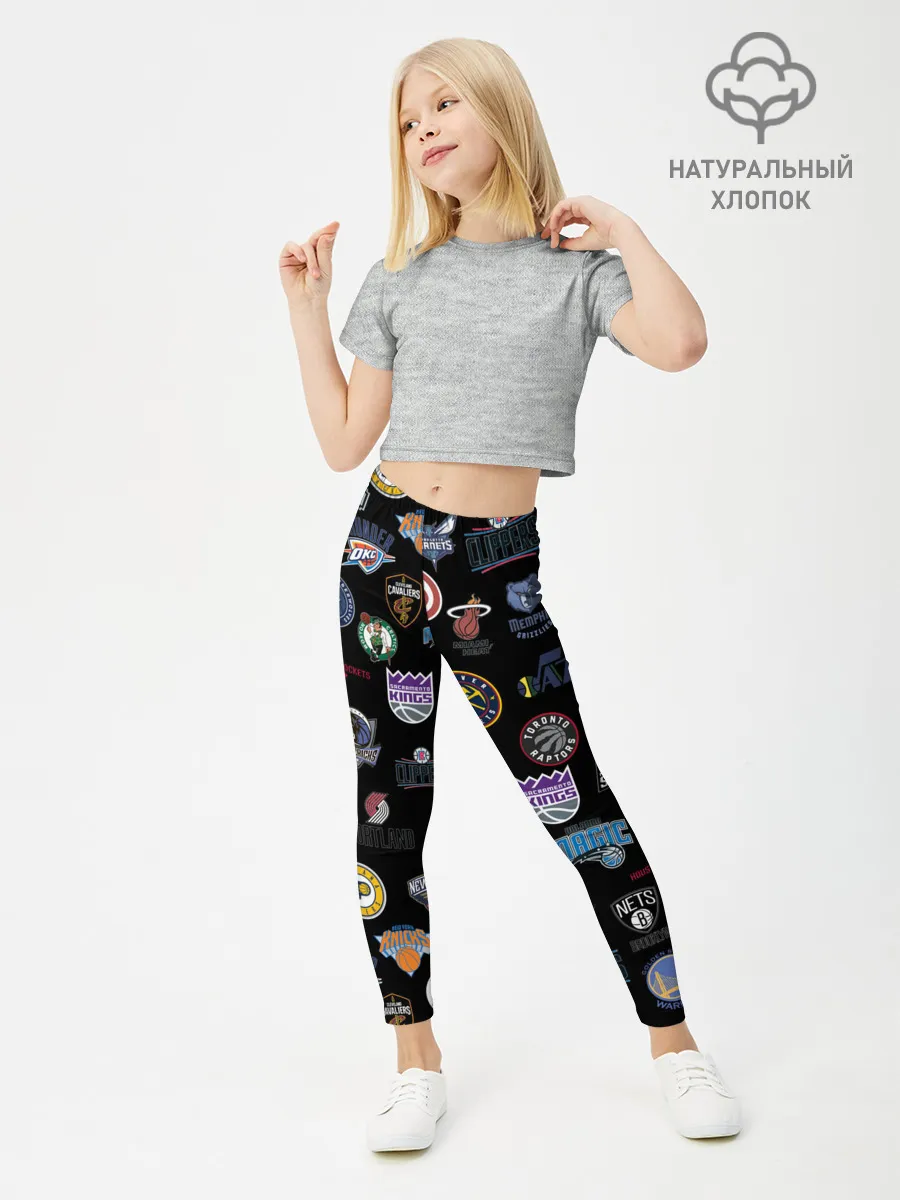 Леггинсы для девочки / NBA Pattern | НБА Паттерн