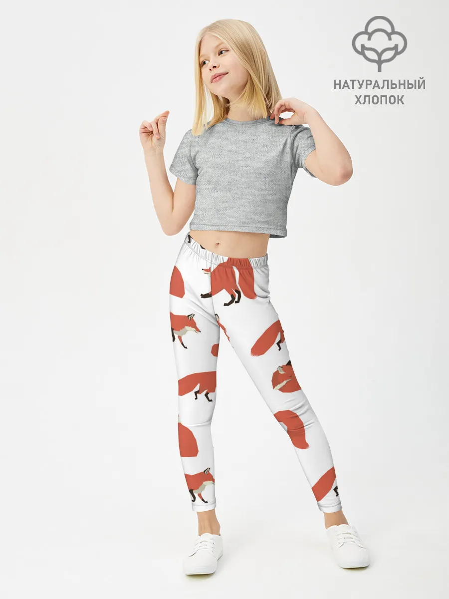 Леггинсы для девочки / Лисий хвост