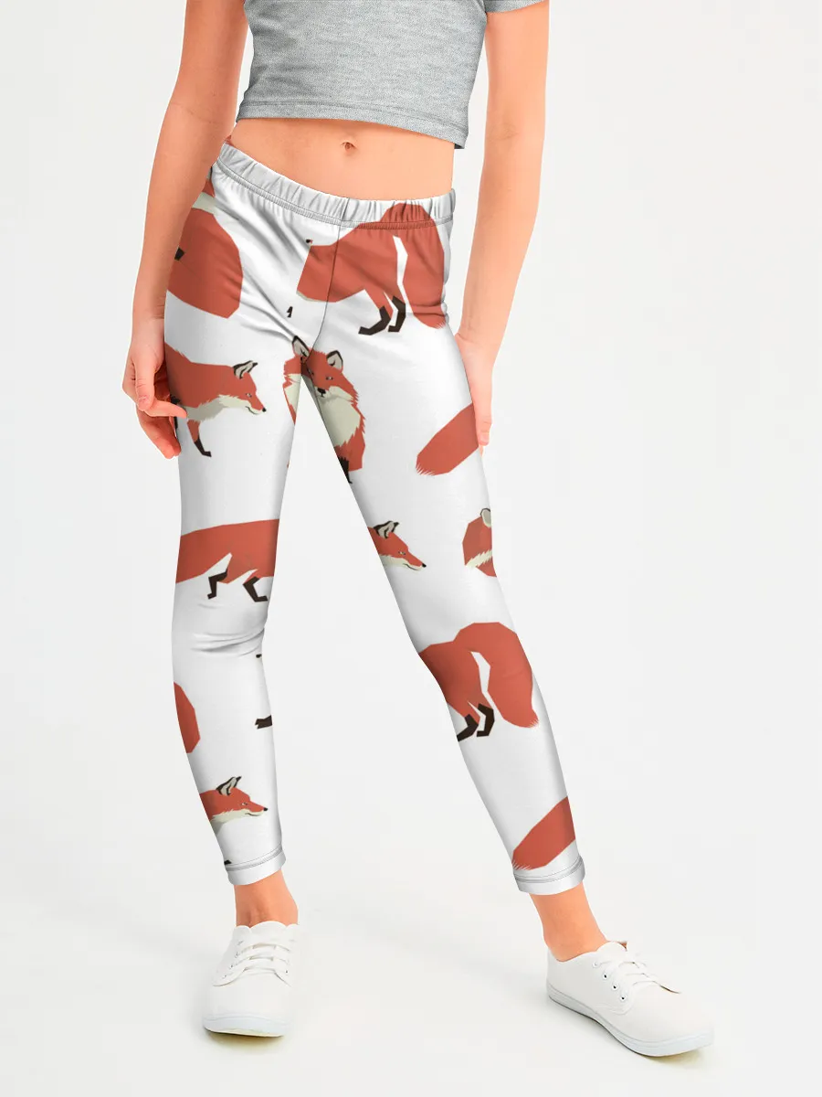Леггинсы для девочки / Лисий хвост