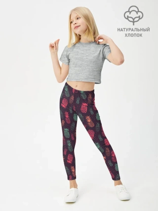 Леггинсы для девочки / Ананасовый экспресс