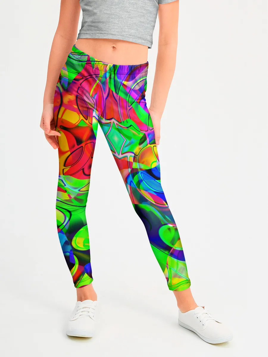 Леггинсы для девочки / НЕОНОВЫЕ КРАСКИ