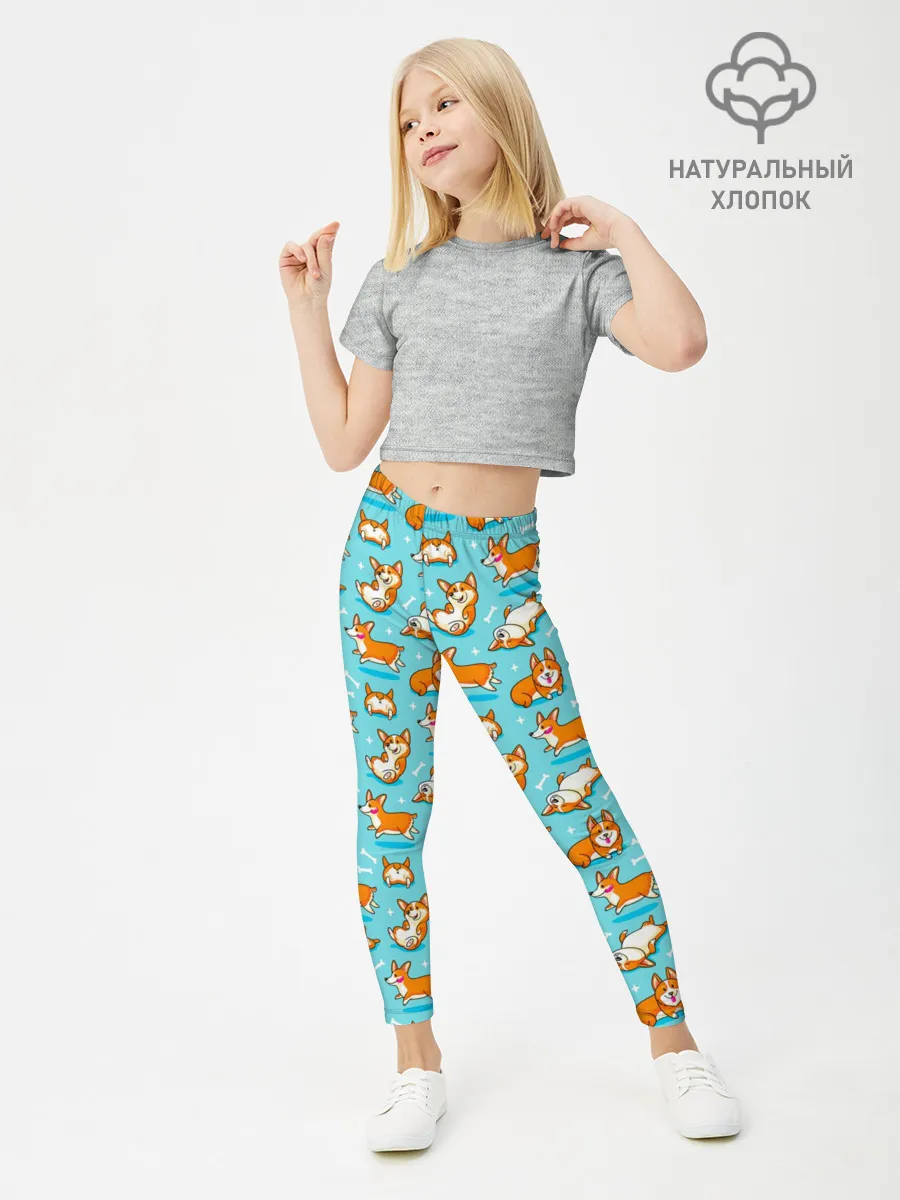 Леггинсы для девочки / Корги