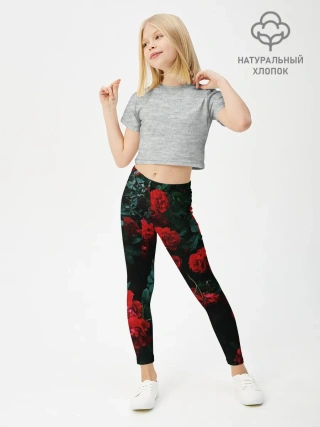 Леггинсы для девочки / Розы