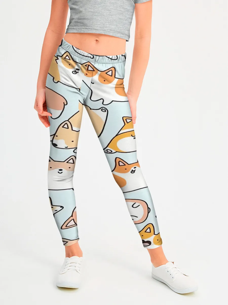 Леггинсы для девочки / Корги