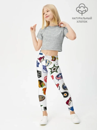 Леггинсы для девочки / NHL PATTERN