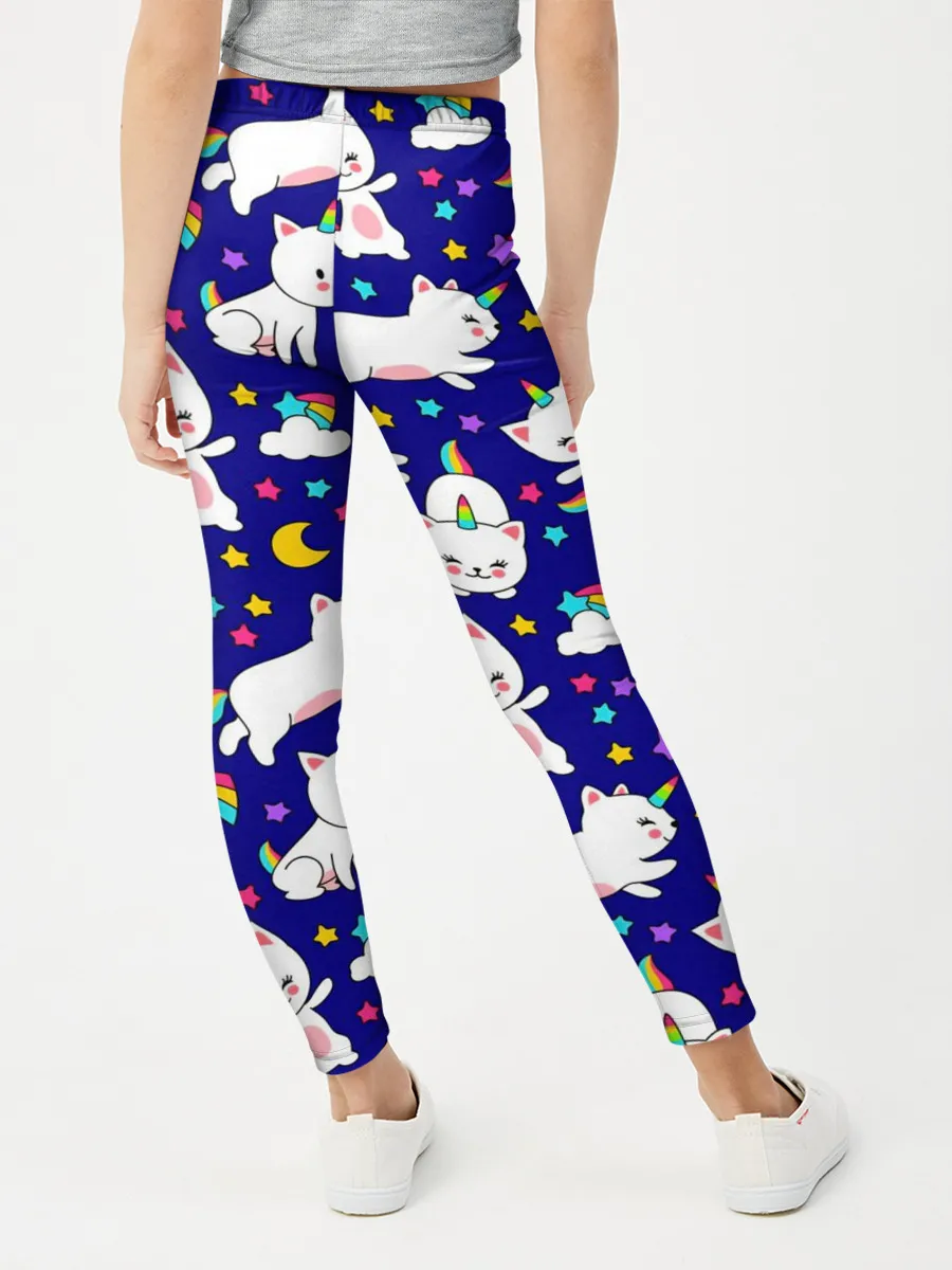 Леггинсы для девочки / Кот-Единорог