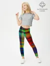 Леггинсы для девочки / Радужная сетка