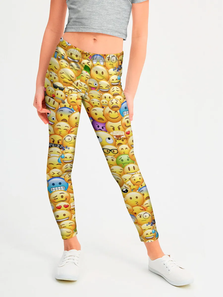 Леггинсы для девочки / Смайлики Emoji