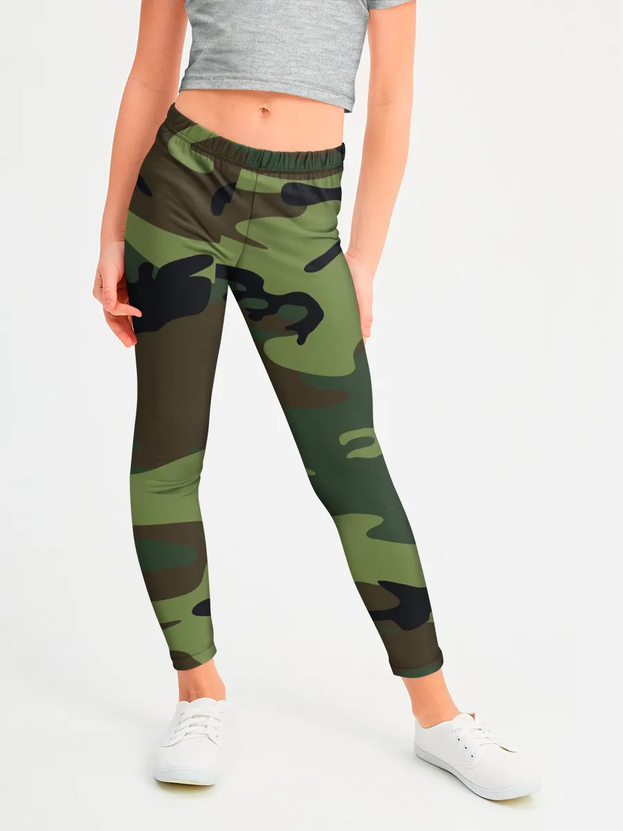 Леггинсы для девочки / Военный камуфляж