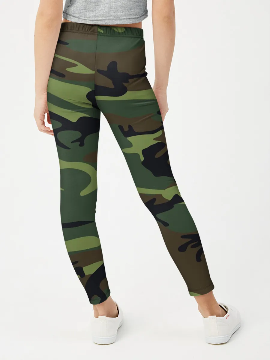Леггинсы для девочки / Военный камуфляж
