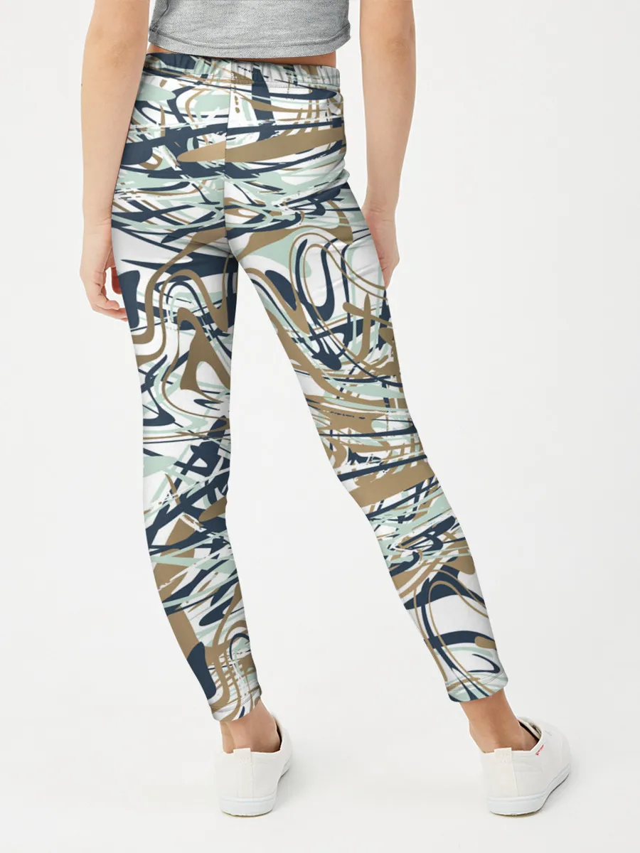 Леггинсы для девочки / Узор красками