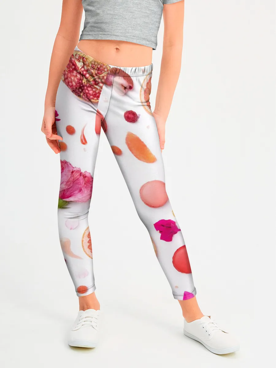 Леггинсы для девочки / Фрукты