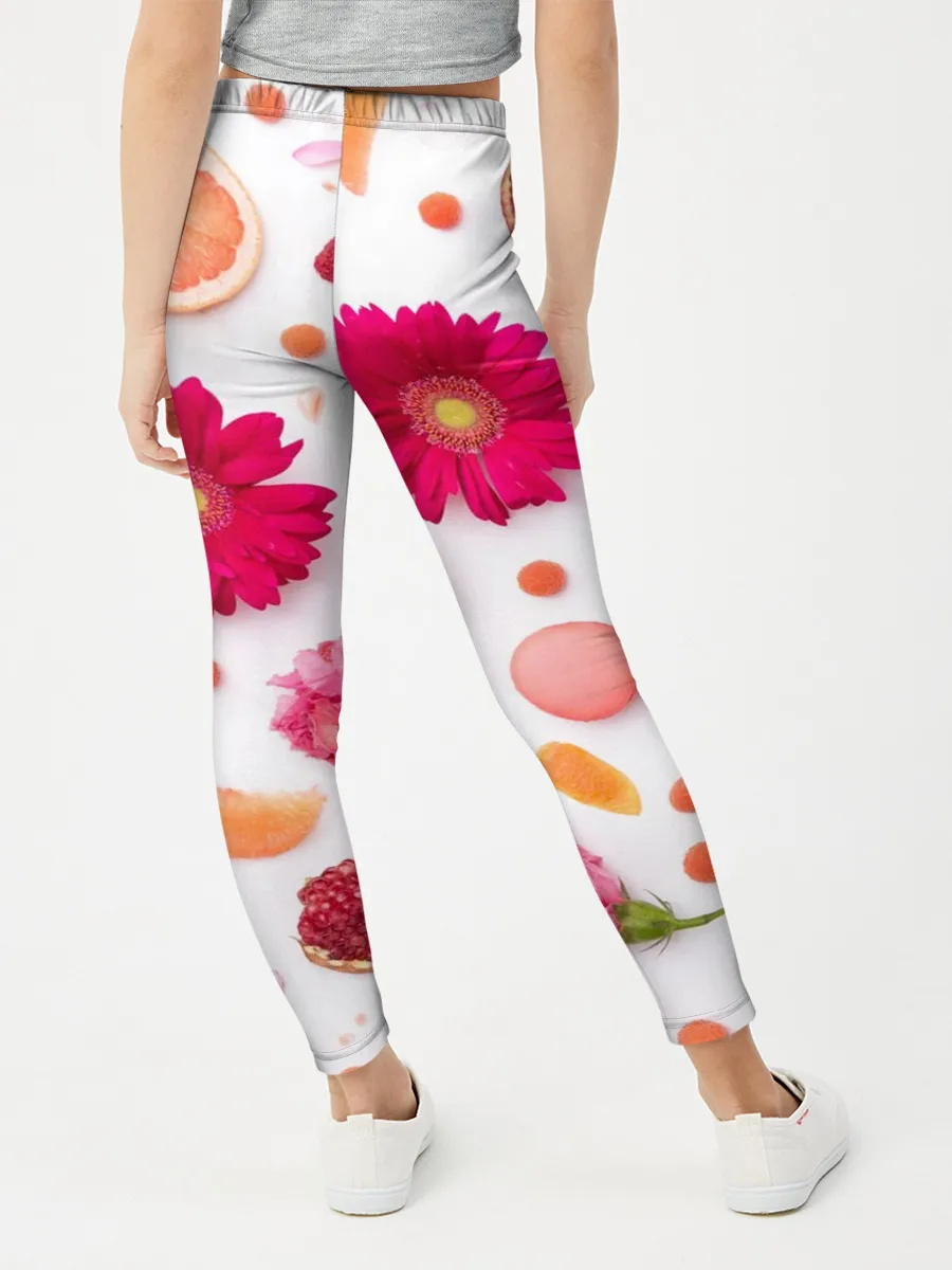 Леггинсы для девочки / Фрукты