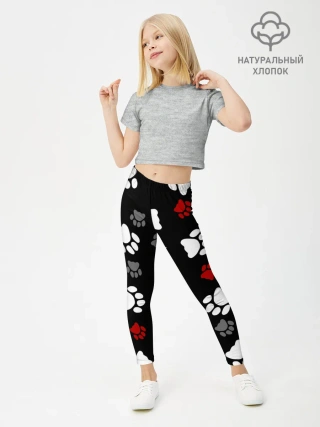 Леггинсы для девочки / Следы лап