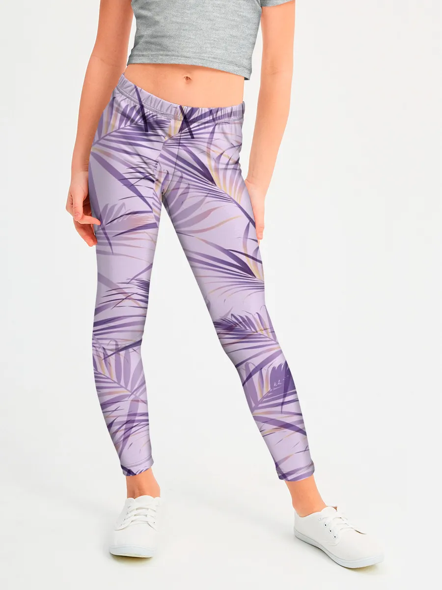 Леггинсы для девочки / Листья