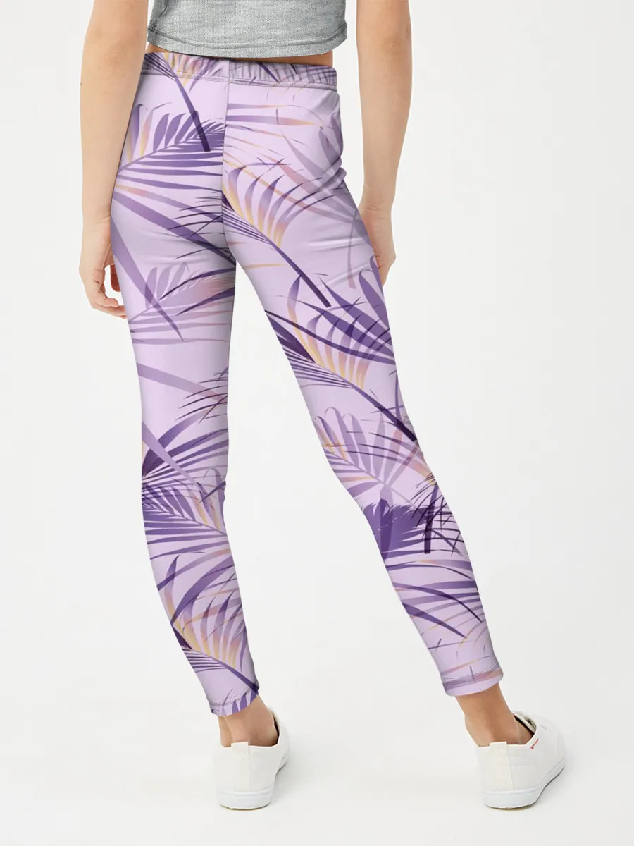 Леггинсы для девочки / Листья