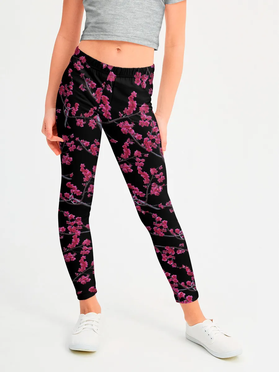 Леггинсы для девочки / Ветка сакура