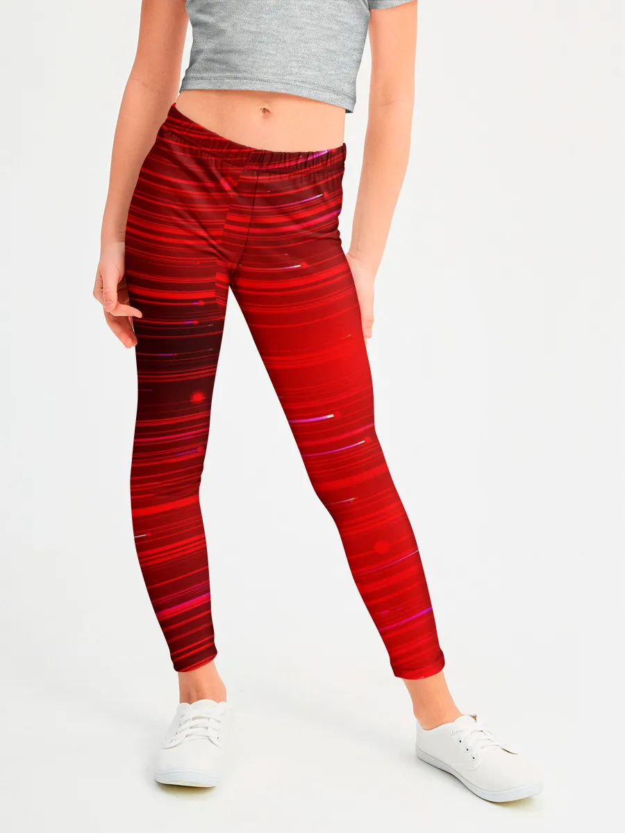 Леггинсы для девочки / Красный свет