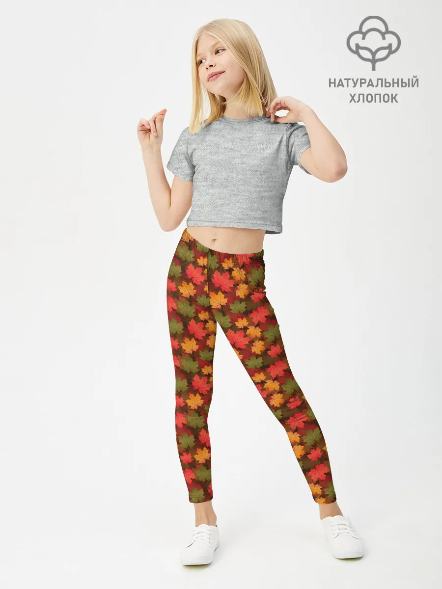 Леггинсы для девочки / Maple leaves