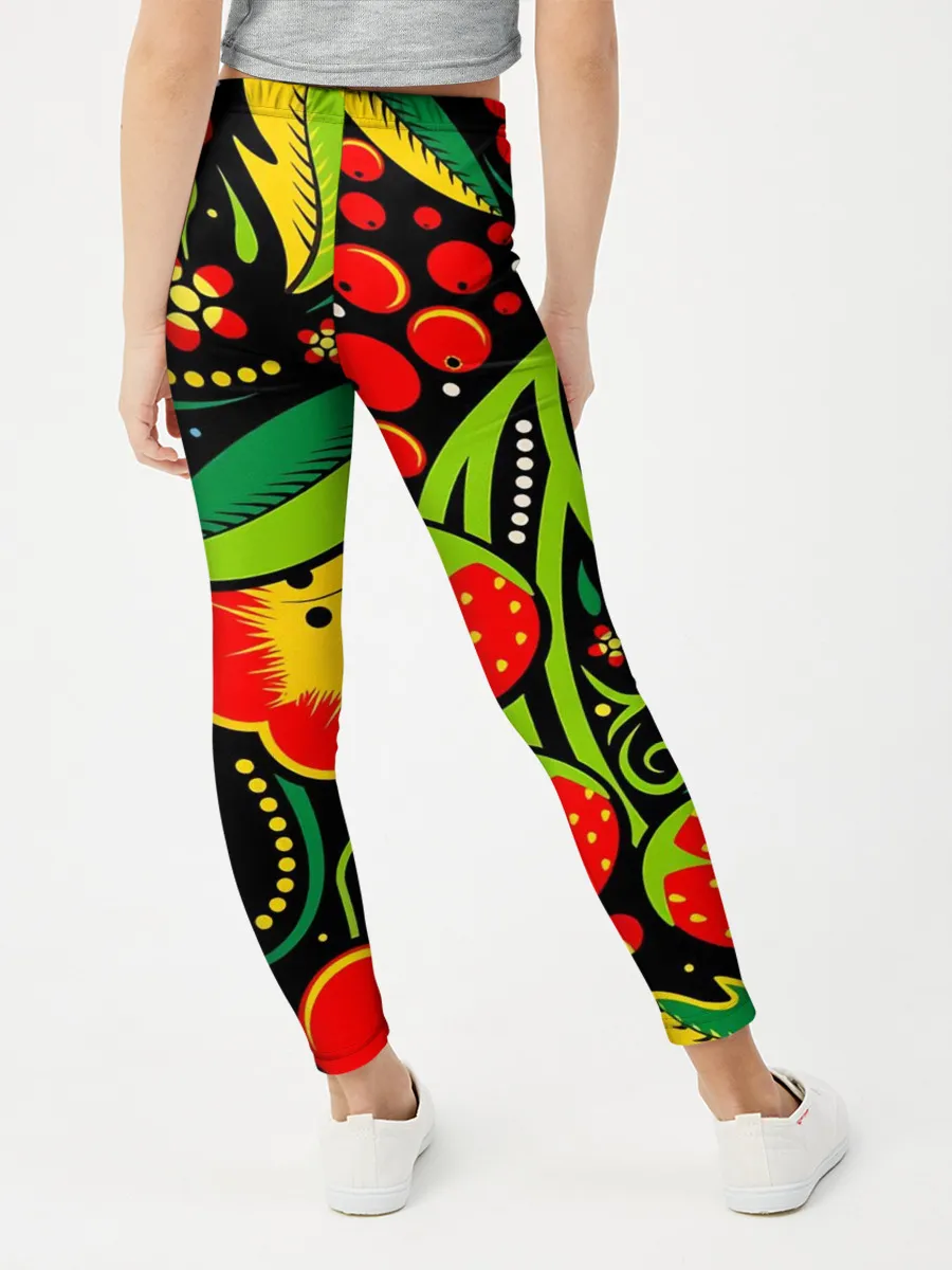 Леггинсы для девочки / Цветы