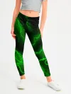 Леггинсы для девочки / МОЛНИЯ GREEN NEON
