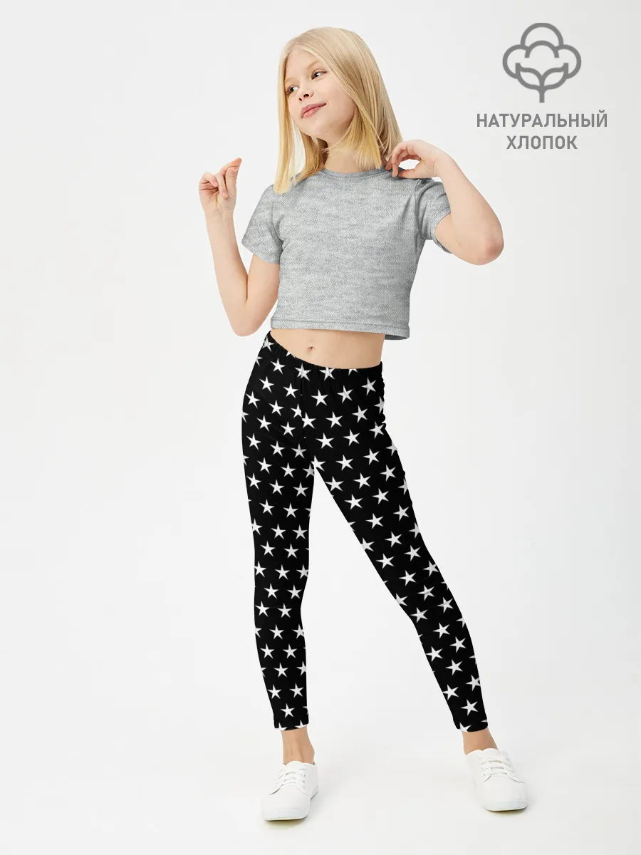 Леггинсы для девочки / БЕЛЫЕ ЗВЁЗДЫ