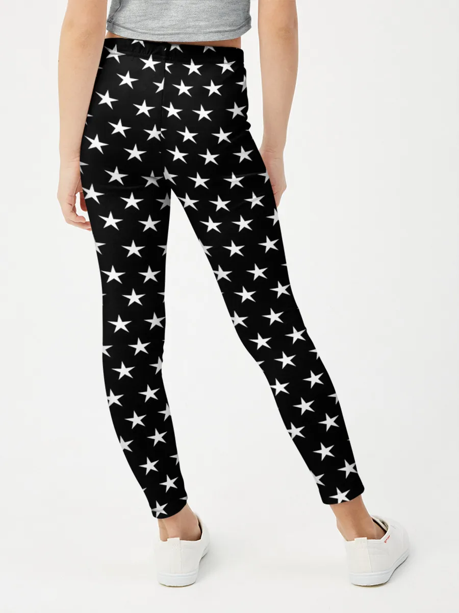 Леггинсы для девочки / БЕЛЫЕ ЗВЁЗДЫ