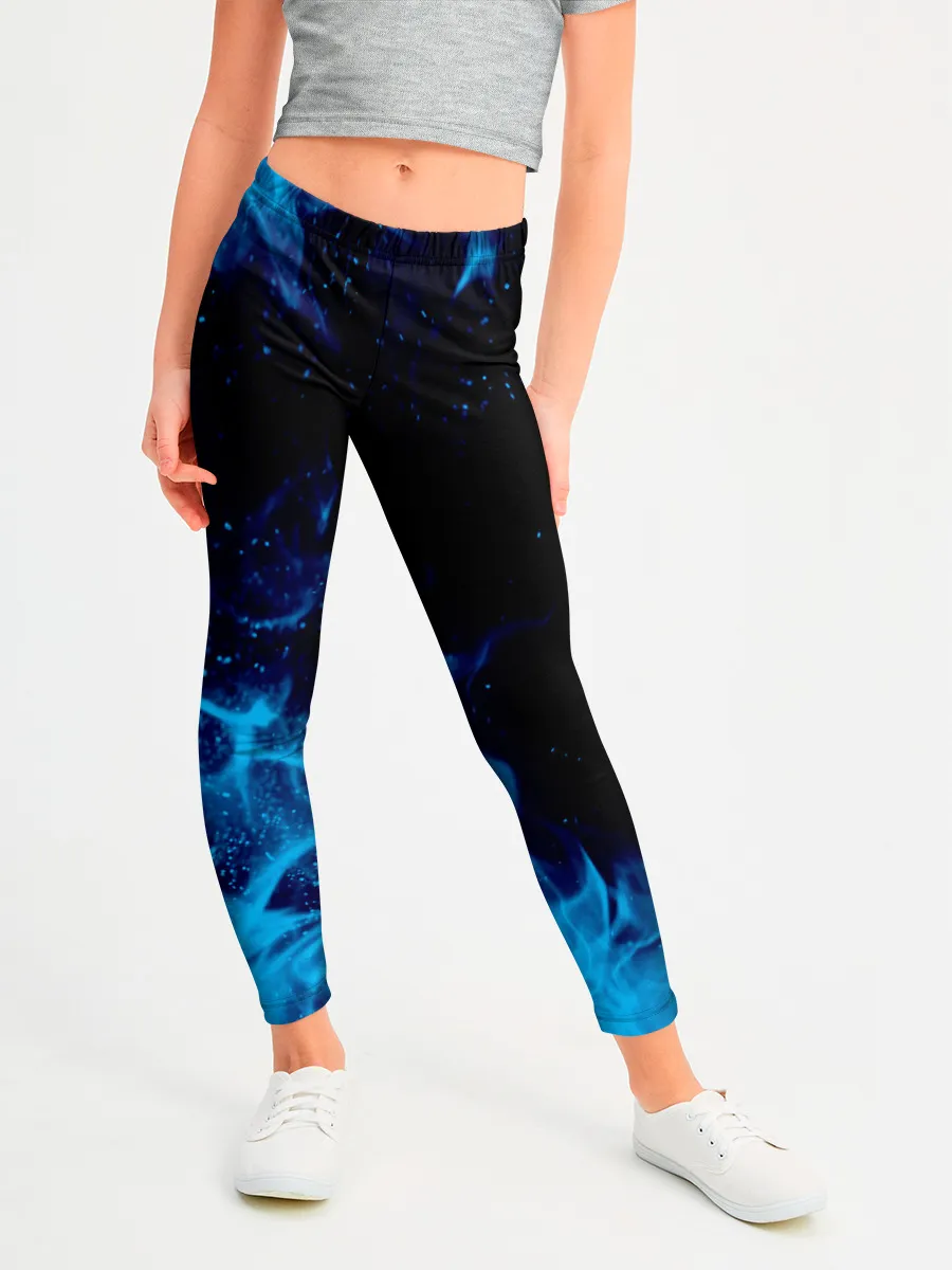 Леггинсы для девочки / СИНИЙ ОГОНЬ | BLUE FIRE