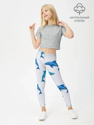 Леггинсы для девочки / Рай для дельфина