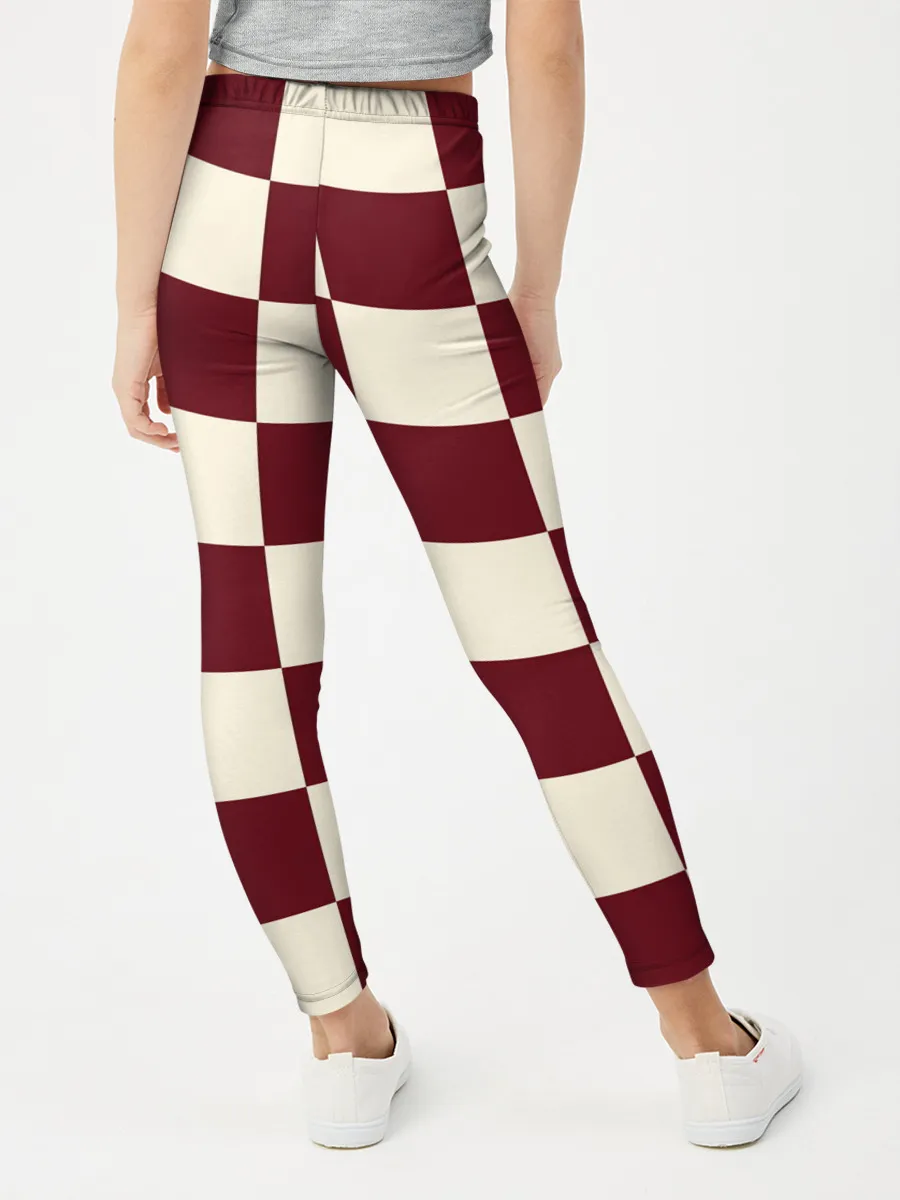 Леггинсы для девочки / Шахматка