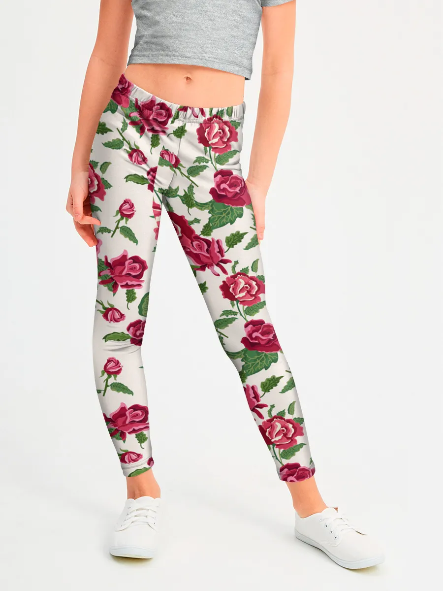 Леггинсы для девочки / Цветочный узор