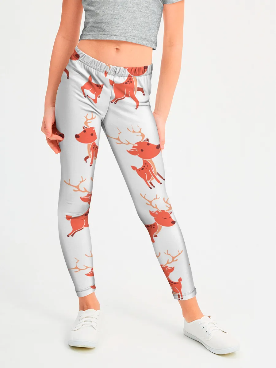Леггинсы для девочки / Милый олень